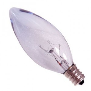 Chromalux Candle Bulb, 40 Watt