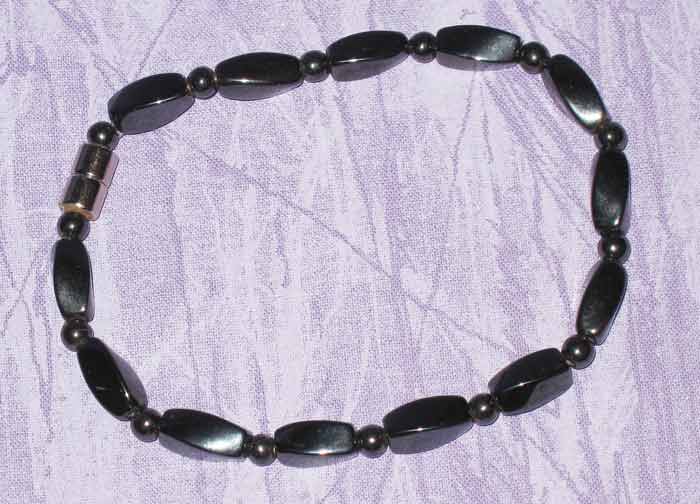 Magnetic Bracelet, Faceted Hematite (Style 9508)