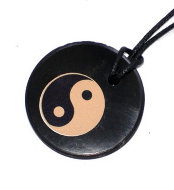 Shungite Yin Yang Pendant
