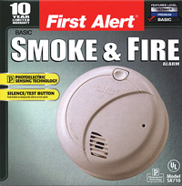 Photoelectric Smoke Detector, Battery Model