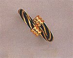 Magnetic Ring, Black/Gold Twist